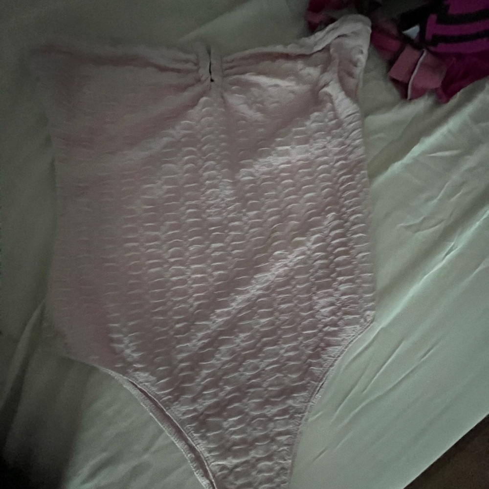 Pink /blackTextured Bodysuit